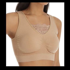 Rhonda Shear 2X Tan Ahh Bra with Lace Inset